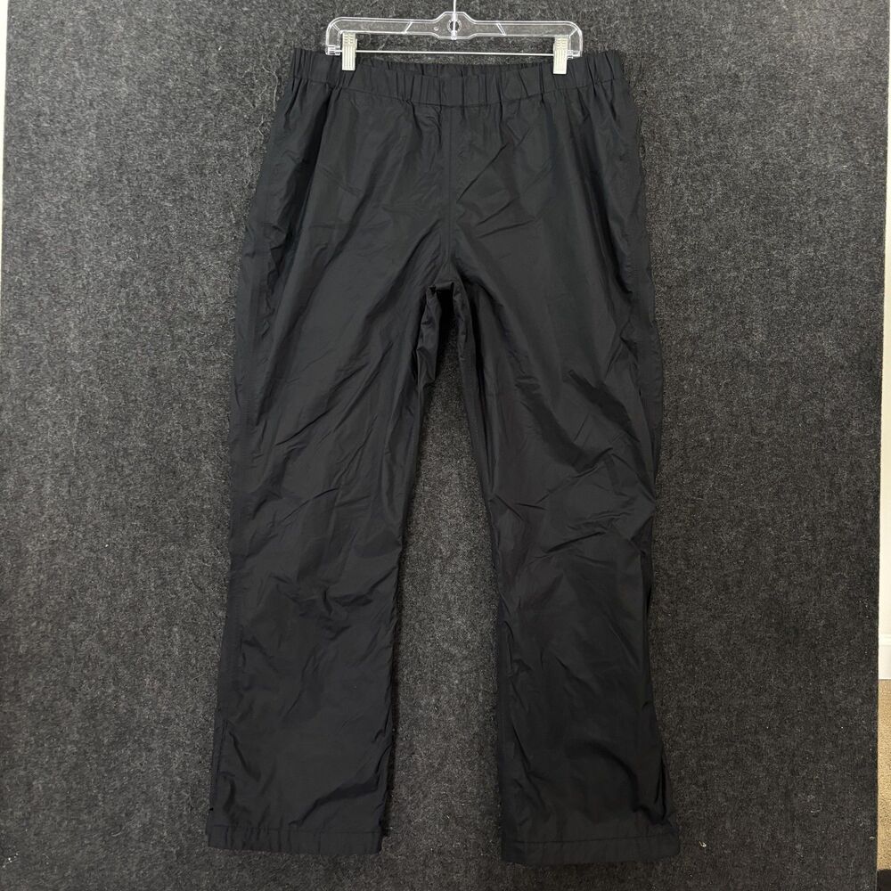 Columbia Storm Surge Rain Pants Women's XL Black Waterproof Lined Drawstring